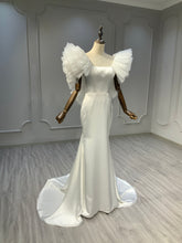 Ostty Statement Ruffle Sleeve Square Neck Wedding Dress OST-AR005-25 (Wholesale)